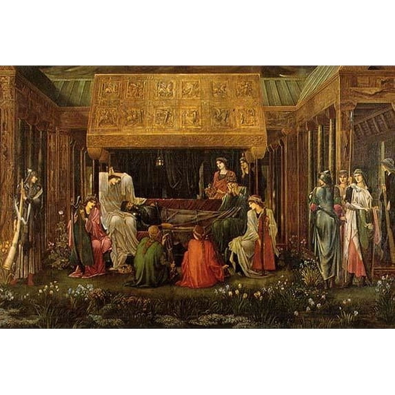 At the floor there is a crown already recognized as the crown of Saint Stephen of Hungary. Poster Print by Edward Burne-Jones (24 x 36)