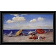 thumbnail image 1 of At the seaside 40x24 Large Black Ornate Wood Framed Canvas Art by William Merritt Chase, 1 of 2