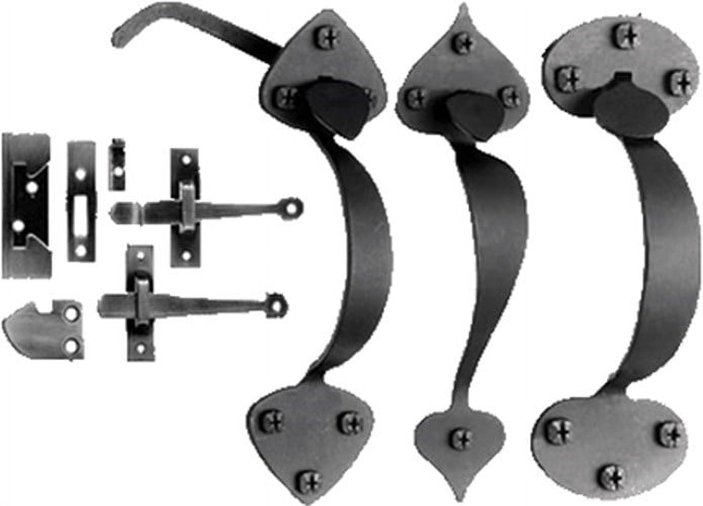 Matte Black Forged Iron Thumb Latch Combo Set