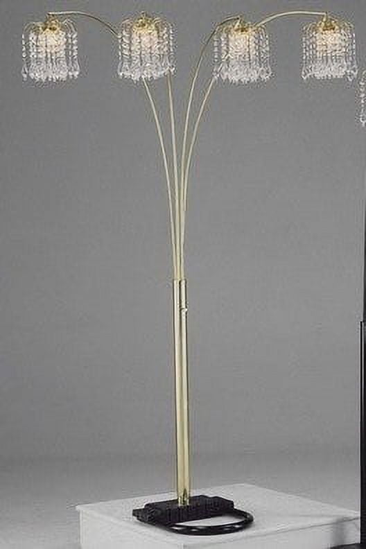 AtHomeMart 91 in Modern Adjustable Gold Floor Lamp Rain Glass