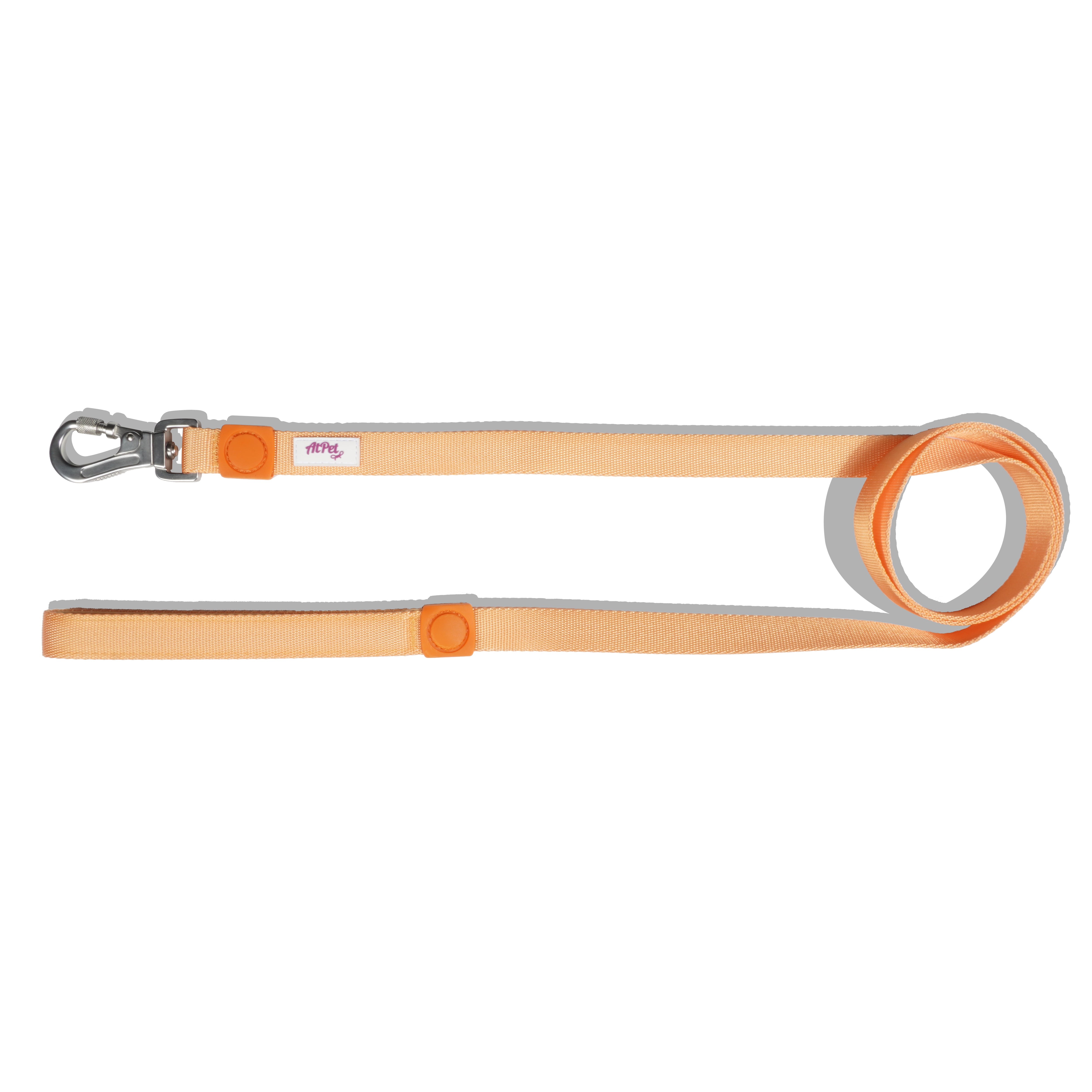 AtPet 4 Ft Dog Leash for Walking Training Dogs, Soft, Lightweight, Heavy Duty Screwgate Locking Climbing Carabiner Clip, Large, Orange