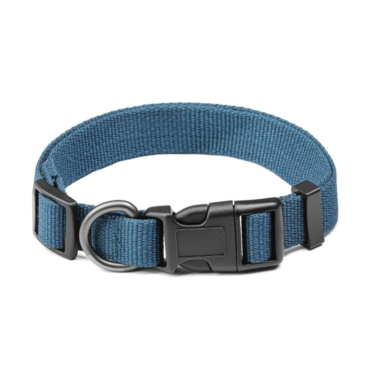 AtPet Adjustable Bamboo Fabric Dog Neck Collar Soft Lightweight Breathable Comfort Fit Eco Friendly Biodegradable S Blue 4 Colors S M L Walmart
