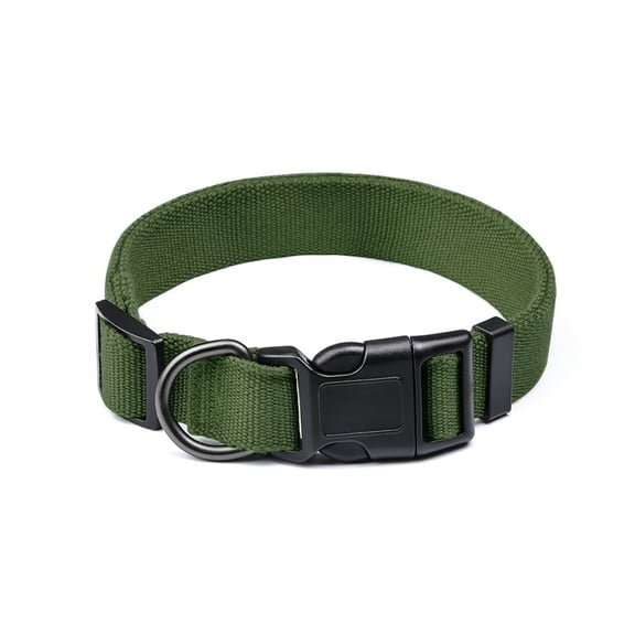 AtPet Adjustable Bamboo Fabric Dog Neck Collar, Soft, Lightweight, Breathable, Comfort Fit ,Eco-Friendly Biodegradable,S, Green (4 Colors, S/M/L)