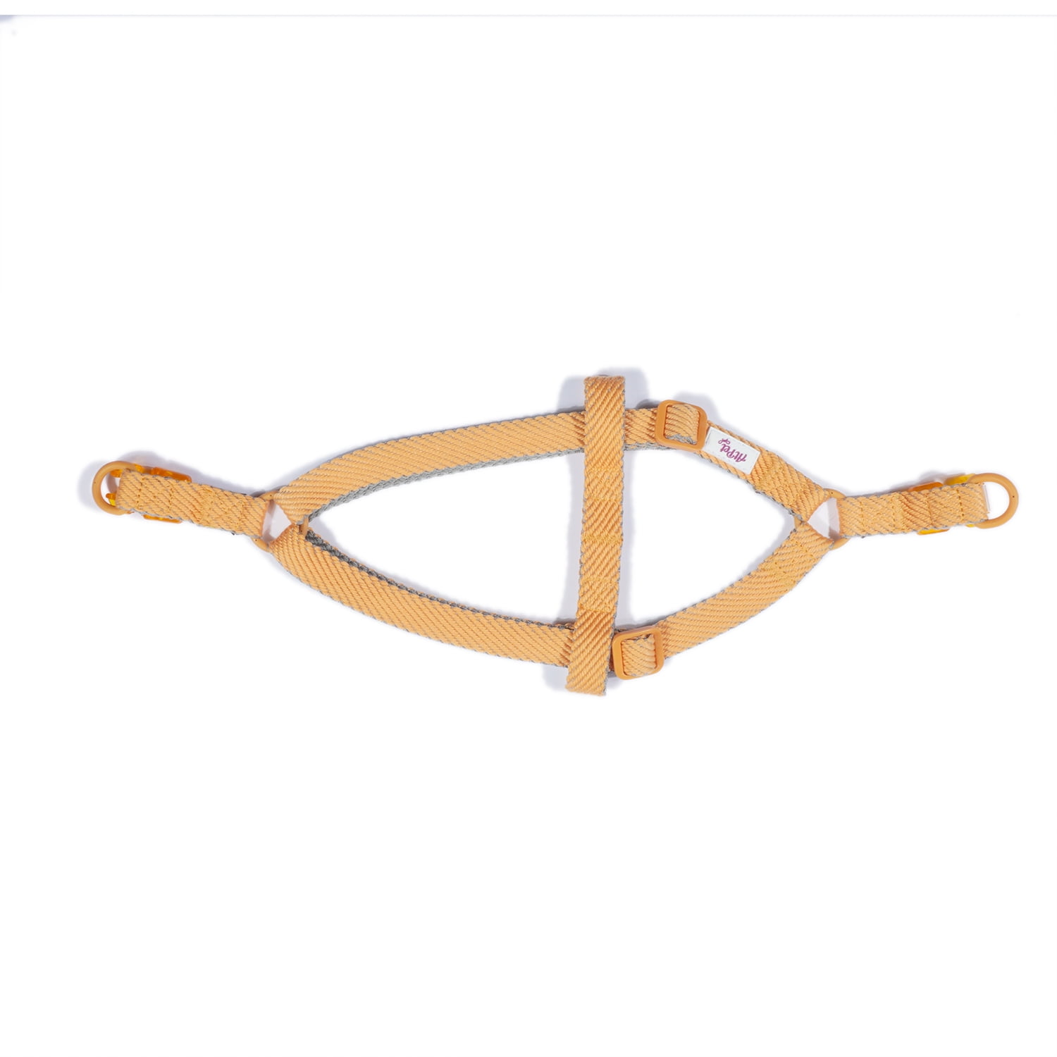 AtPet Limitation Cotton Webbing Quick Fit Adjustable Solid Color Step In Dog Harness, Small, Yellow