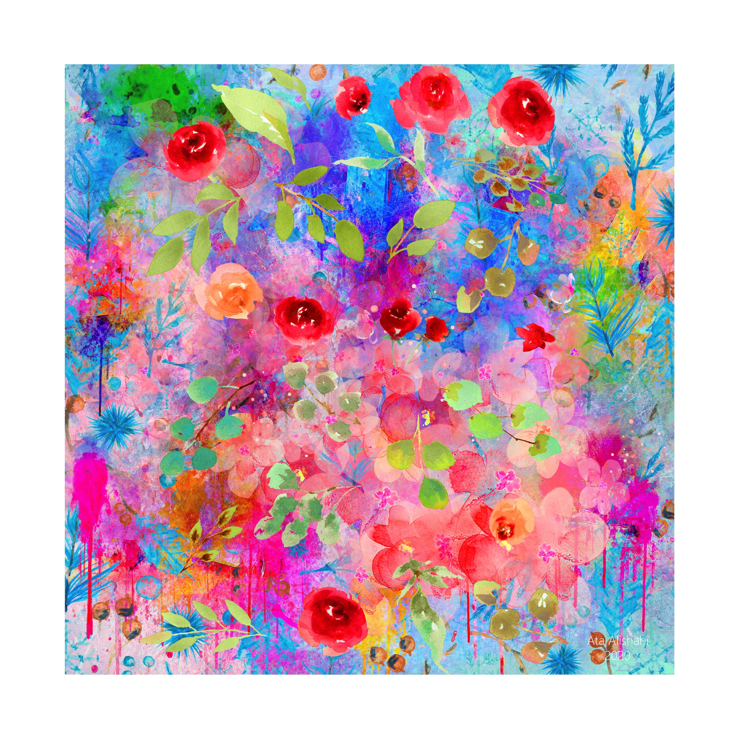 Ata Alishahi 'Sea Of Colors 4A' Canvas Art