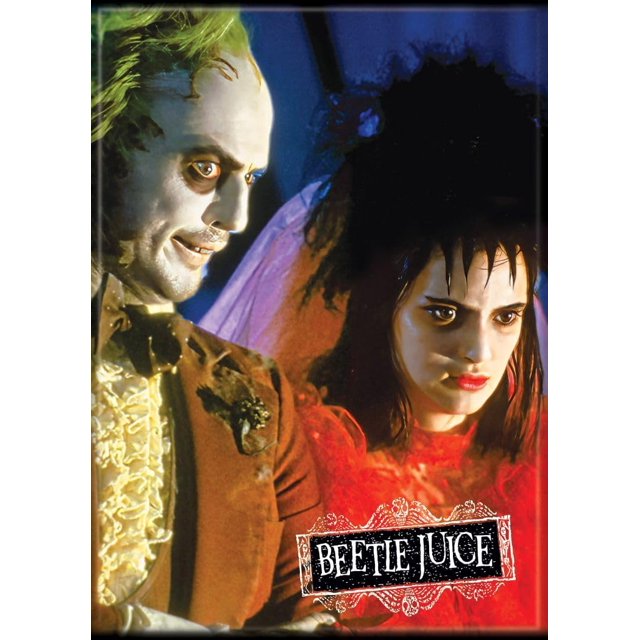 AtaBoy Beetlejuice Movie 1988 Beetlejuice and Lydia Wedding 2.5" x 3.5