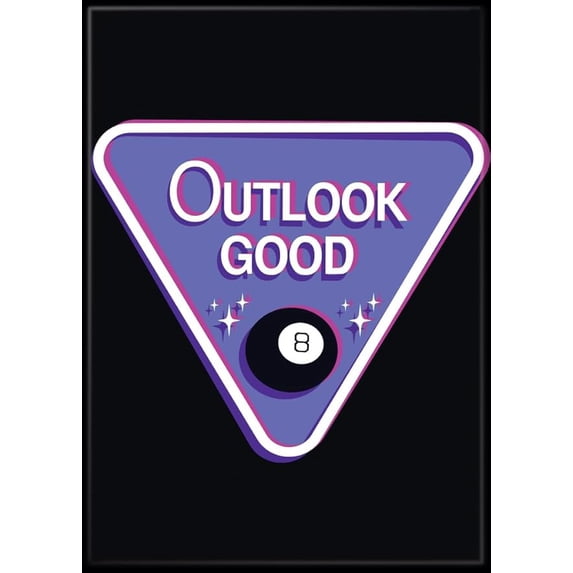 Ata Boy Magic 8 Ball Outlook Good 2.5" X 3.5" Magnet for Lockers and Refrigerators