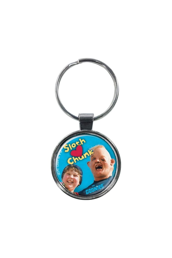 The Goonies Sloth Hearts Chunk 1.5" Fob Keychain for Keys, Backpack Pulls and More