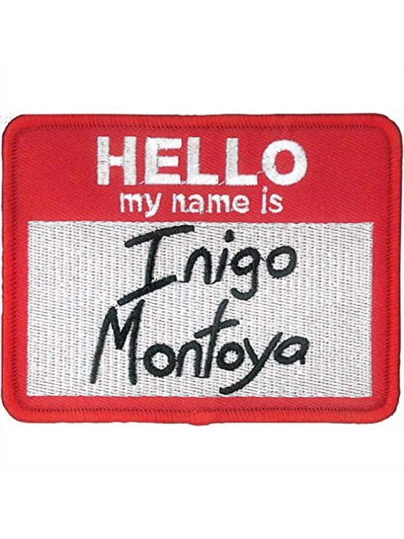 The Princess Bride 'Hello, My Name is Inigo Montoya' 3.8" Full Color Iron-On Patch