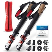 Atacama® Premium Trekking Sticks for Hiking with Foldable Design & Cork Handle-Carbon