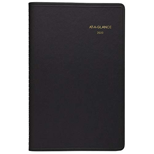 AT-A-GLANCE 2020 Weekly Planner/Appointment Book, 5-1/2" x 8-1/2", Small, Black (7007505), 700750520