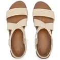 thumbnail image 1 of Ataiwee Women's Comfortable Flat Slide Sandals - Summer Fashionable with Elastic Ankle Strap., 1 of 6