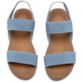 thumbnail image 1 of Ataiwee Women's Flat Slide Sandals - Casual Adjustable Elastic Strappy Double Bands Summer Flat Sandals., 1 of 6