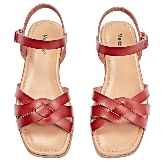 Ataiwee Women's Flat Slide Sandals - Casual Comfortable Criss Cross Squsre Toe Flat Summer Sandals.