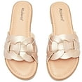 thumbnail image 1 of Ataiwee Women's Flat Slide Sandals - Casual Ladies Round Slip-On Cross Strap Summer Sandals., 1 of 5