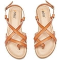 thumbnail image 1 of Ataiwee Women's Flat Slide Sandals - Casual Multiple Straps Criss Cross Thong Flat Summer Shoes., 1 of 7