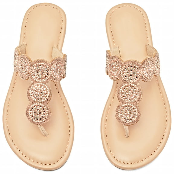 Ataiwee Women's Flat Slide Sandals - Comfortable Cute Summer Flops.