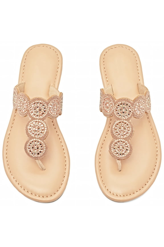 Ataiwee Women's Flat Slide Sandals - Comfortable Cute Summer Flops.