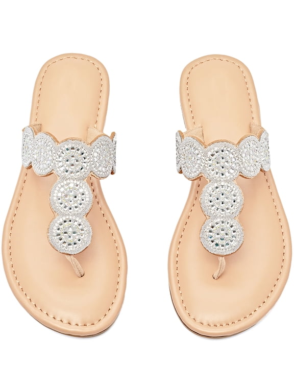 Ataiwee Women's Flat Slide Sandals - Comfortable Cute Summer Flops.