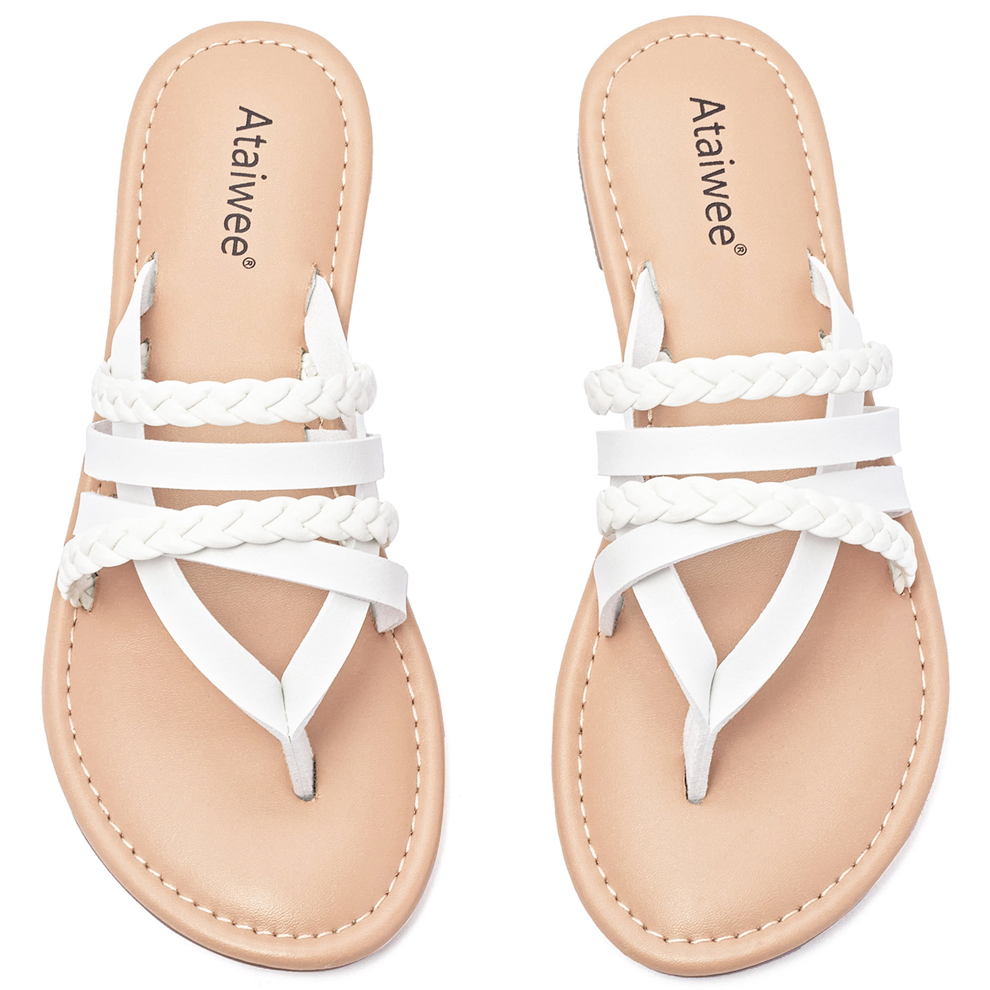 Strappy Flat Slide Sandals main image 1