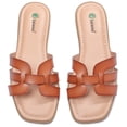 thumbnail image 1 of Ataiwee Women's Flat Slide Sandals - Ladies Casual Criss Cross Slip On Walk Summer Dress Slide Sandals., 1 of 7