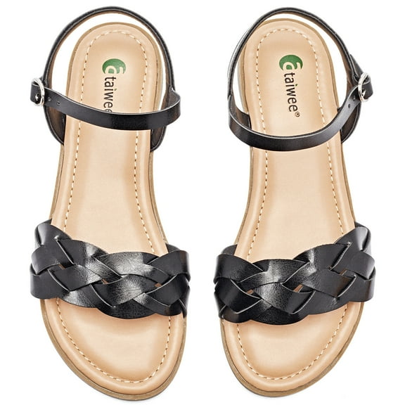 Ataiwee Women's Flat Slide Sandals - Stylish Adjustable Lace-up Cross-strap Flat Summer Sandals.