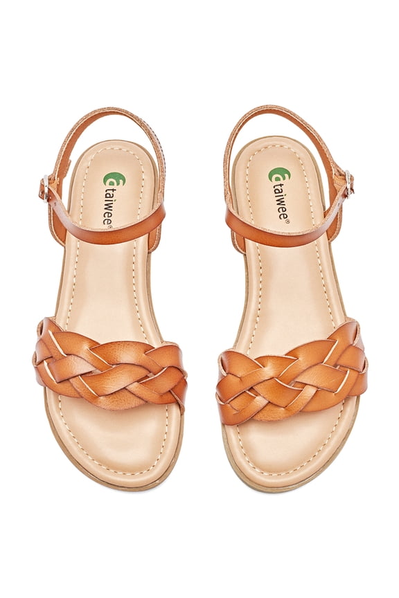 Women's Flat Slide Sandals - Stylish Adjustable Lace-up Cross-strap Flat Summer Sandals.