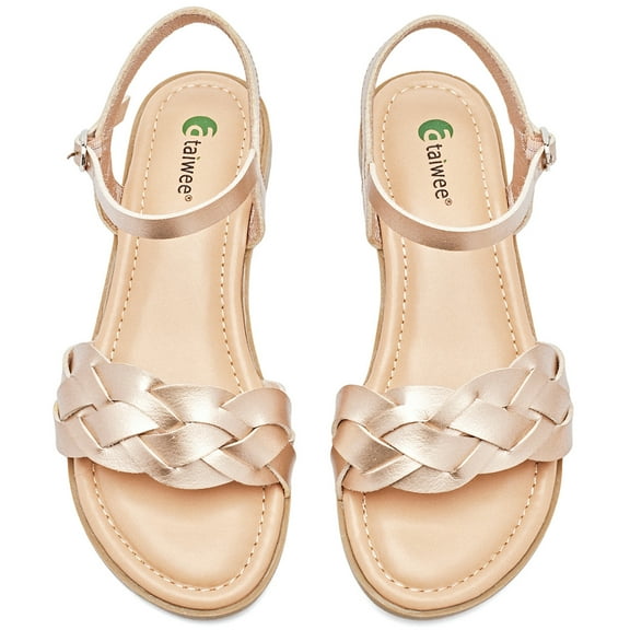 Ataiwee Women's Flat Slide Sandals - Stylish Adjustable Lace-up Cross-strap Flat Summer Sandals.