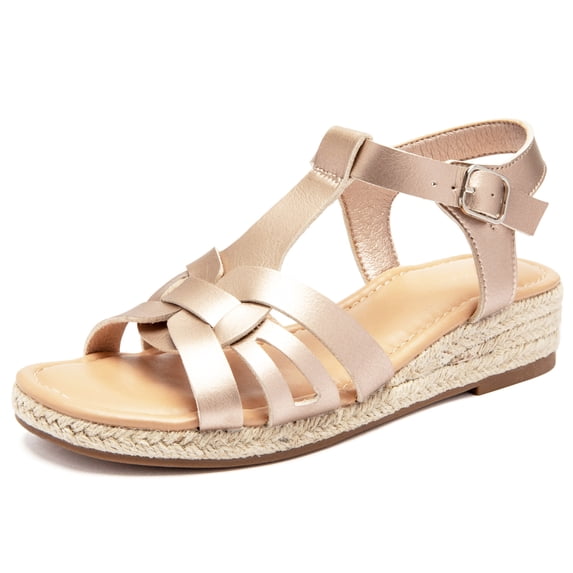 Ataiwee Women's Platform Wedge Heel Sandals - Open-Toe Ankle Strap with Adjustable Buckle Closure, lightweight Rubber Sole, Comfortable Insole, Casual Summer Strappy Sandals.