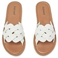 thumbnail image 1 of Ataiwee Women's Slide Sandals, Fashion Strappy Braided Slip On Flat Summer Shoes., 1 of 6