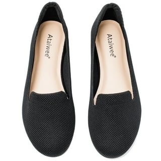 Ataiwee Women's Wide Width Flat Loafer Shoes,Comfort Plus Size Fashion Round Toe Wide Dress Ballet Flat Shoes.