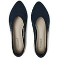 thumbnail image 1 of Women's Wide Width Flat Shoes, Plus Size Casual Pointy Toe Slip on Wide Ballet Shoes., 1 of 8