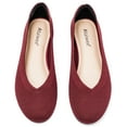 thumbnail image 1 of Ataiwee Women's Wide Width Flat Shoes，Plus Size Round Toe Slip on Wide Ballet Shoes., 1 of 6