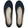 thumbnail image 1 of Women's Wide Width Flat Shoes，Plus Size Round Toe Slip on Wide Ballet Shoes., 1 of 8