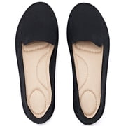Ataiwee Womens Wide Width Flats Shoes, Soft Knitted Breathable Plus Size Ladies Slip on Office Ballet Shoes.