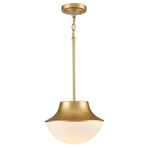 Atalier Brass Mid-Century Modern Pendant Light Fixture 11.02" Brushed