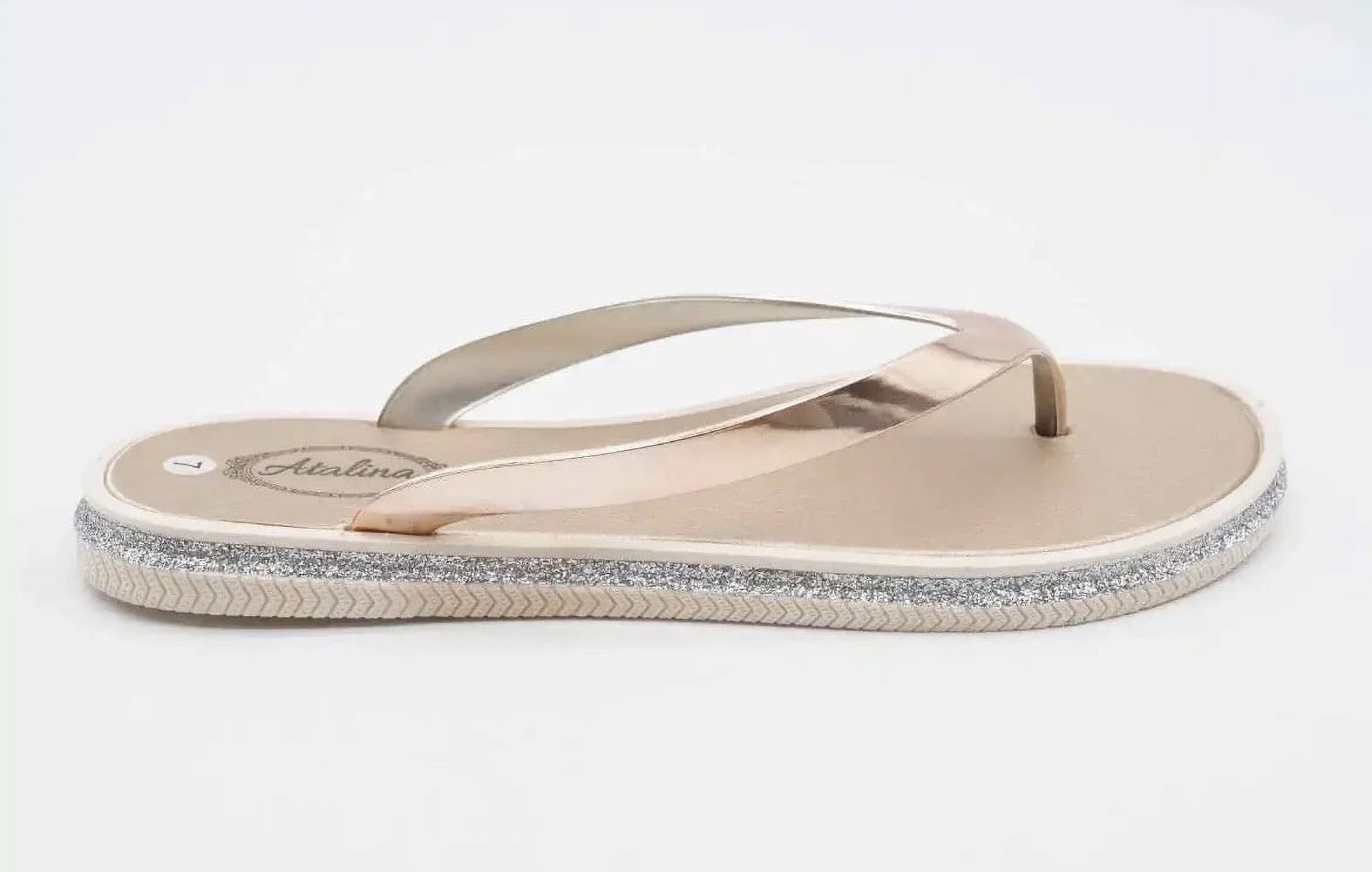 rose gold and white sandals