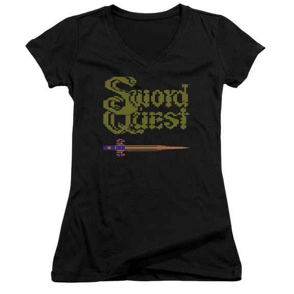 Atari - 8 Bit Sword - Juniors Cap Sleeve V-Neck Shirt - Small