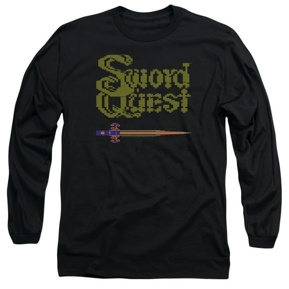 Atari 8 Bit Sword Long Sleeve T-Shirt Adult 18/1 Black