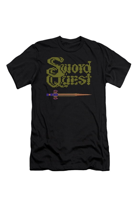 Atari 8 Bit Sword S/S Adult 30/1 T-Shirt Black
