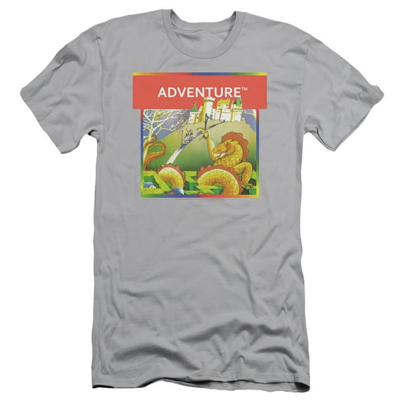 Atari Adventure Box Art S/S Adult 30/1 T-Shirt Silver