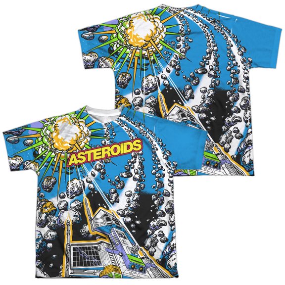 Atari - Asteroids All Over (Front/Back Print) - Youth Short Sleeve Shirt - X-Large