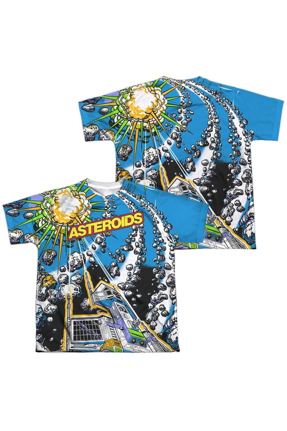 Atari - Asteroids All Over (Front/Back Print) - Youth Short Sleeve Shirt - X-Large