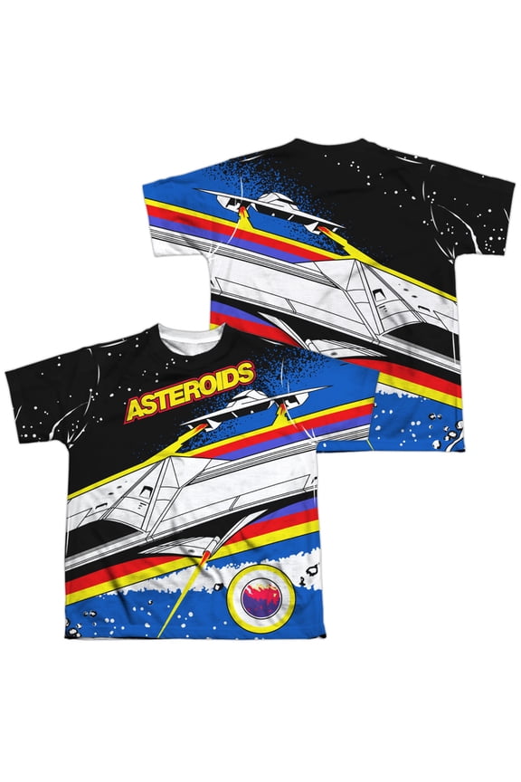 Atari - Asteroids Arcade (Front/Back Print) - Youth Short Sleeve Shirt - Large