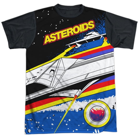 Atari - Asteroids Arcade - Short Sleeve Black Back Shirt - Small