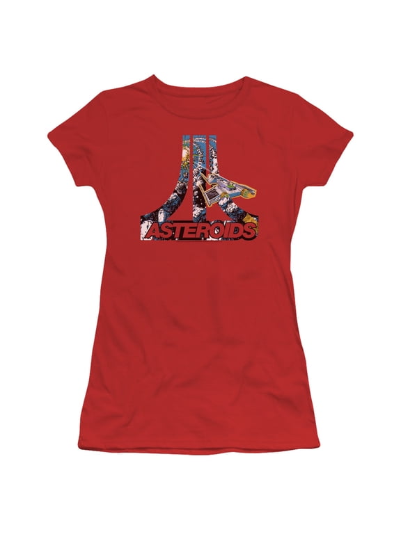 Atari - Asteroids Atari - Juniors Teen Girls Cap Sleeve Shirt - Small