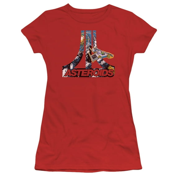 Atari - Asteroids Atari - Juniors Teen Girls Cap Sleeve Shirt - X-Large