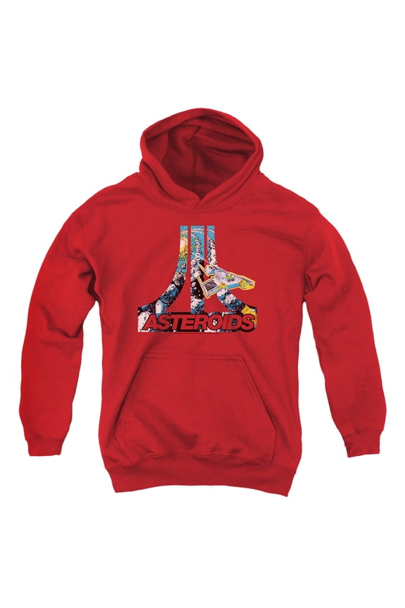Atari Asteroids Atari Youth Pullover Hoodie Sweatshirt Red