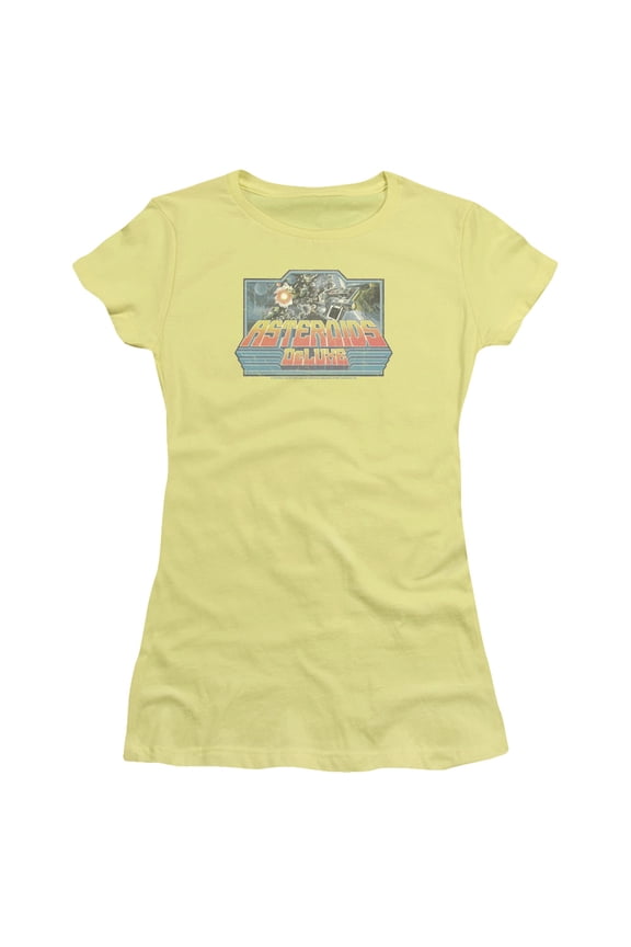Atari Asteroids Deluxe S/S Junior Women's T-Shirt Sheer Banana