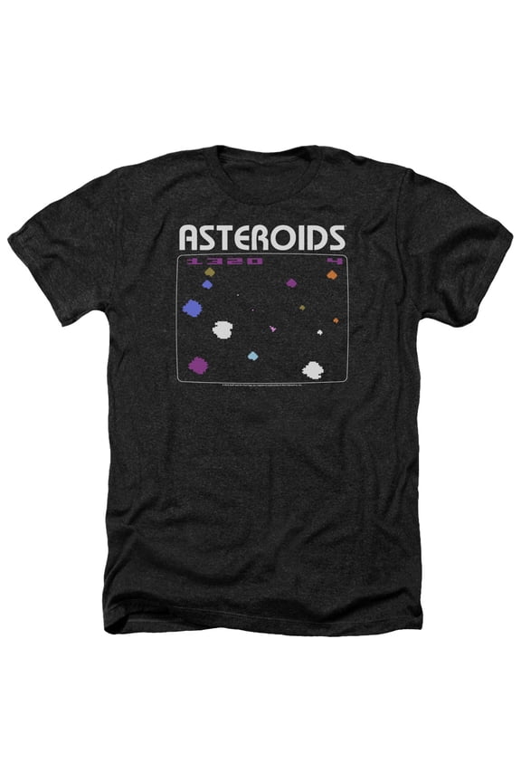 Atari - Asteroids Screen - Heather Short Sleeve Shirt - Medium